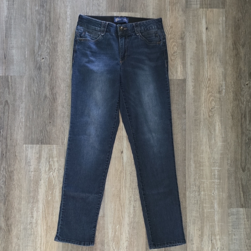 Democracy Ab Solutions Dark Blue Straight Leg Jeans, Size 6